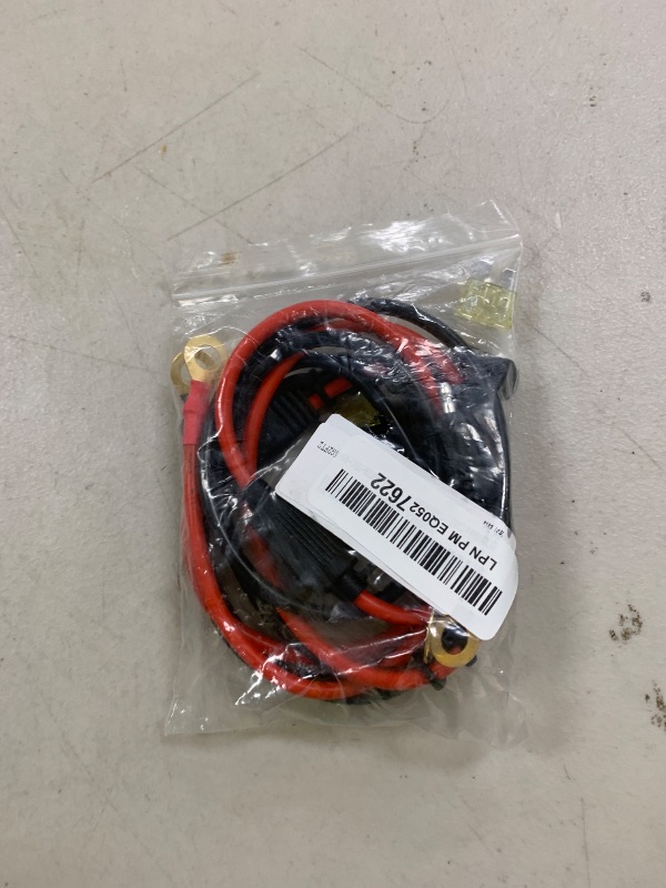 Photo 1 of 2 Pcs 10AWG 2FT Charger Cable, SAE to O Ring Terminal Quick Disconnect Harness, 2 Pin SAE Connectors Extension Cables Cord with 15& 20A Fuse for Car, Motorcycle, Solar Panel