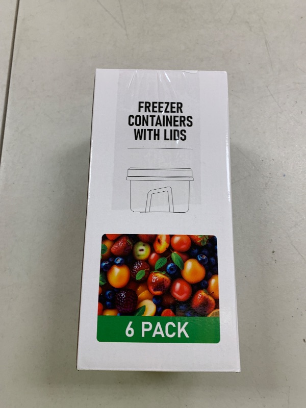 Photo 1 of 6 Pack-16 OZ Freezer Storage Containers, Small Plastic Containers with Twist Top Lids, Round Food Storage Containers, Reusable Soup Container Microwave/Dishwasher Safe