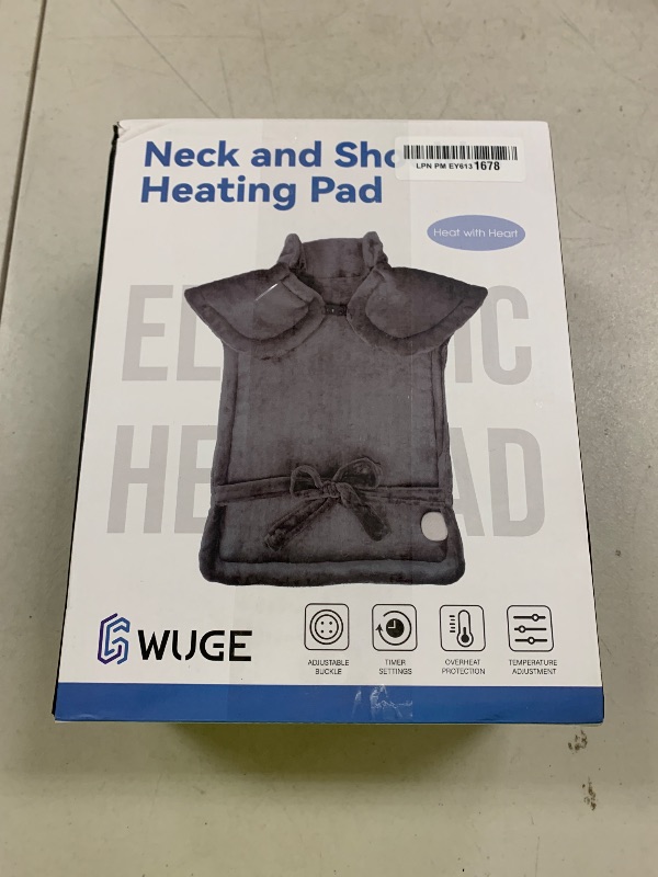 Photo 1 of Heating Pad for Neck Shoulder and Back, Birthday Gifts for Women Mom Men Dad Elderly, Deeper Pain Relief and Fast Heating Large Weighted Heat Wrap, FSA Eligible Items Only List, ETL Certified, Gray