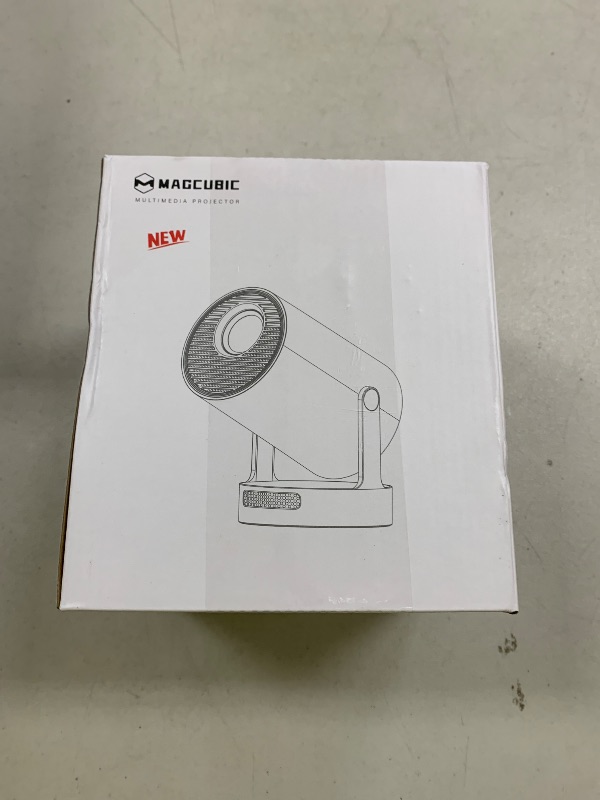 Photo 1 of ?Electric Focus?Magcubic Mini Projector 4K Support, Smart Projector with WiFi 6 and Bluetooth 5.4, 5W Soundbase Speaker, 180° Rotation, Portable Proyector for Home Theater HY300 Ultra (Grey)