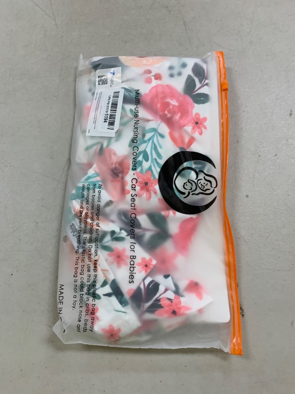 Photo 1 of Nursing Carseat Canopy Breastfeeding Cover - Multi-use Stretchy Car Seat Covers for Babies, Baby Shower Gifts (Pink Floral)
