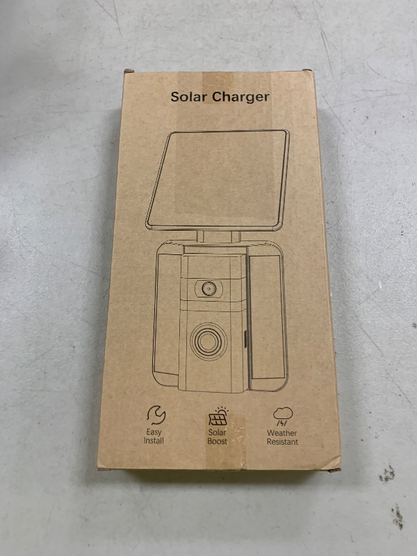 Photo 1 of QIBOX Solar Charger Compatible with Ring Video Doorbell 4/3/3 Plus/Battery Doorbell Plus, Waterproof Continuously Solar Panel, Adjustable Panel