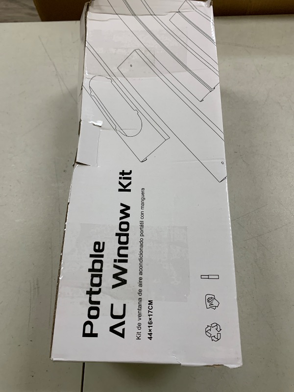Photo 1 of Portable Air conditioner Window Kit, Adjustable Vertical/Horizontal Sliding Window Kit Plate for Unit, AC Window Vent Seal Suitable for 5.9” AC Exhaust Hose