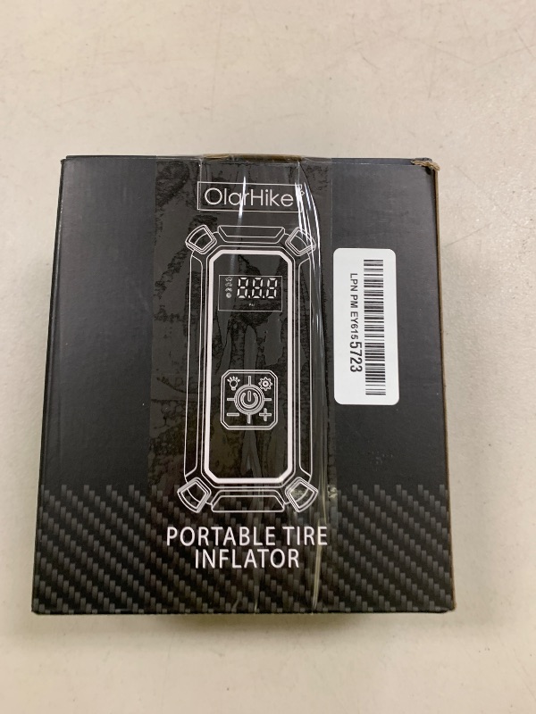 Photo 1 of OlarHike Cordless Tire Inflator Portable Air Compressor, 150PSI Dual Power - 5400mAh & 12V DC, Air Pump for Car Tires, Bike, Motorcycle, Bicycle, Electric Pump with LED Light & Digital Pressure Gauge