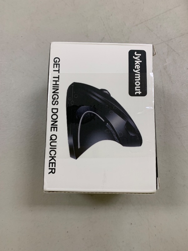 Photo 1 of JYKEYMOUT Bluetooth and 2.4G (2-in-1) Rechargeable Wireless Mouse, Ergonomic Vertical Design, 1000/1200/1600 DPI, 6 Silent Buttons, for Laptop, Computer, PC, MacBook, Chromebook-Black