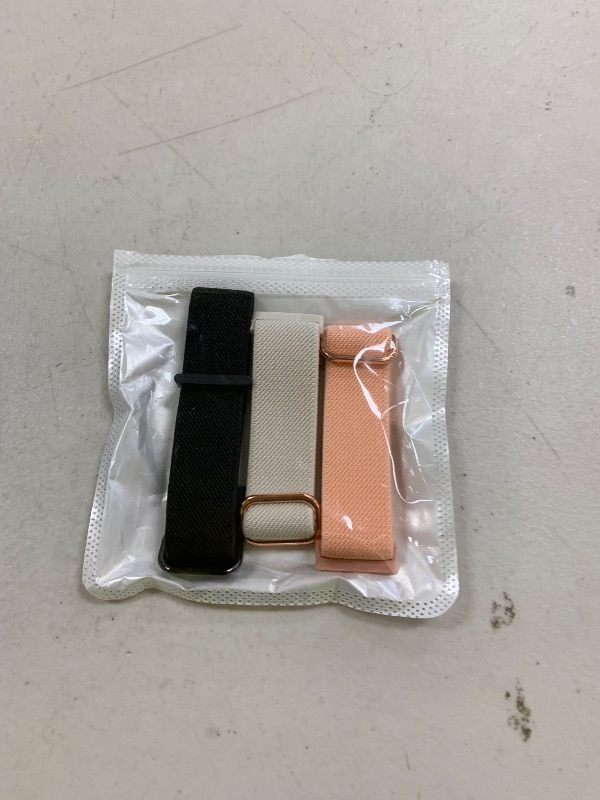 Photo 1 of Nathlafu Compatible with Fitbit Versa 4 Bands for Woman/Sense 2/Sense/Versa 3 Bands, 3 Pack Stretchy Nylon Sport Strap Replacement Band for Fitbit Sense 2/Fitbit Versa 4 Bands Women Men