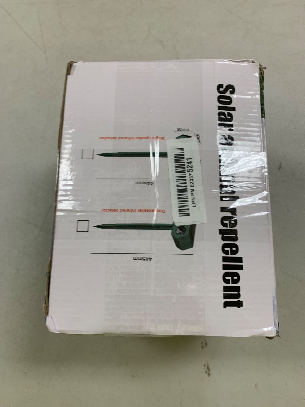 Photo 1 of 4Pack Deer Squirrel Cat Rabbit Repellent Outdoor Solar Ultrasonic Animal Repeller Waterproof Rabbit Deterrent with Flash Light Motion Sensor to Keep Dog Skunk Raccoon Rodent Coyote Out of Garden Farm