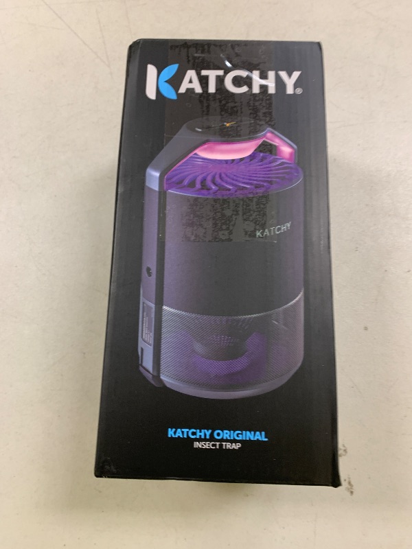 Photo 1 of Katchy Indoor Insect Trap - Catcher & Killer for Mosquitos, Gnats, Moths, Fruit Flies - Non-Zapper Traps for Inside Your Home - Catch Insects Indoors with Suction, Bug Light & Sticky Glue (Black)