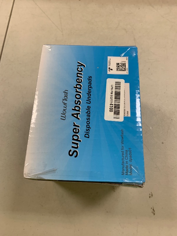 Photo 1 of 50 Count Super Absorbency Disposable Underpads, Leakproof Quick Drying Disposable Pads for Baby, Puppy and Adults, Disposable Changing Pads for Baby, Disposable Diaper Changing Pads, 17” x 13”, Blue