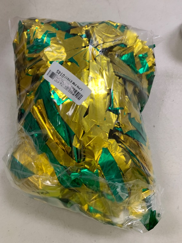Photo 1 of PUZINE 4pack 13" Cheerleading Pom Poms with New Handle for Team Spirit Sports Dance Cheering Kids Adults 100g (4 Pack Green and Gold)
