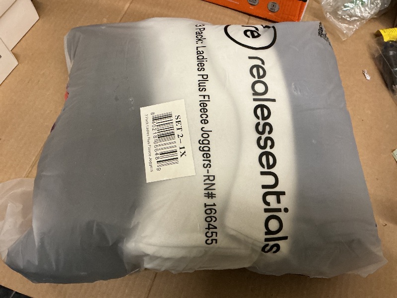 Photo 1 of 1xl. New item Real Essentials 3 Pack: Women's Ultra-Soft & Warm Fleece Joggers Sweatpants