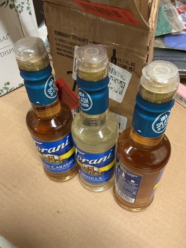 Photo 1 of 3 pcs only. Exp 04/2027. Torani Sugar Free Syrup, Coffeehouse Variety Pack, 12.7 Ounce