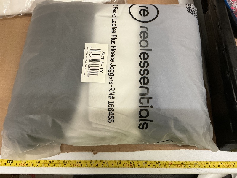 Photo 1 of 1xl.   Real Essentials 3 Pack: Women's Ultra-Soft & Warm Fleece Joggers Sweatpants with Pocket 