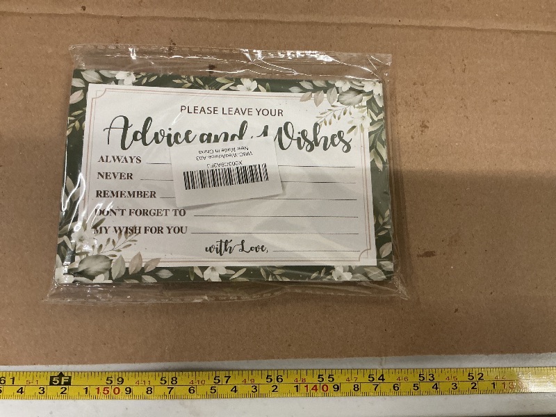 Photo 1 of Advice and Wishes Cards, Greenery Floral Bridal Shower Advice & Wishes for the Mr & Mrs, Eucalyptus Wedding Reception/Engagement Party Supplies Decorations - 03(25 Pack)