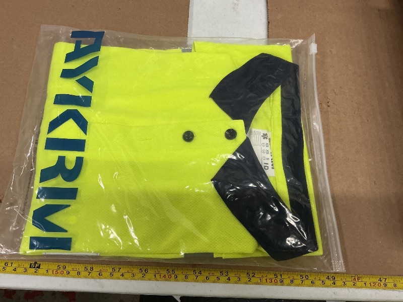 Photo 1 of A-SAFETY High Visibility Safety T Shirt Reflective Yellow Orange Short Sleeve Polo Shirt (Yellow XS)