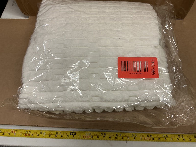 Photo 1 of Aegero Pack of 2 Corduroy Decorative Throw Pillow Covers 24x24 InchSoft Striped Pillow Covers Modern Farmhouse Home Decor for Sofa Living Room Couch Bed?White?