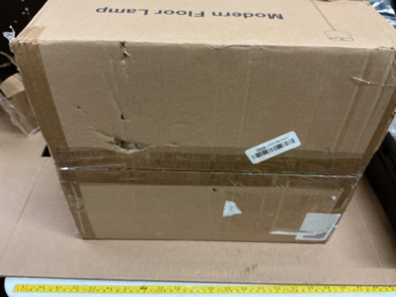 Photo 1 of ?Upgraded?Dimmable Gold Floor Lamps for Living Room, 11W LED Bulb Included, Modern Standing Lamp with Marble Base, Tall Pole Light with White Linen Shade for Bedroom Reading Office Corner Nursery