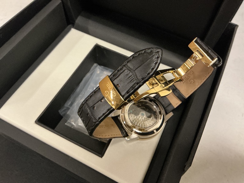 Photo 1 of Gevril Men's Madison Swiss Automatic Watch, Genuine Italian Leather Strap