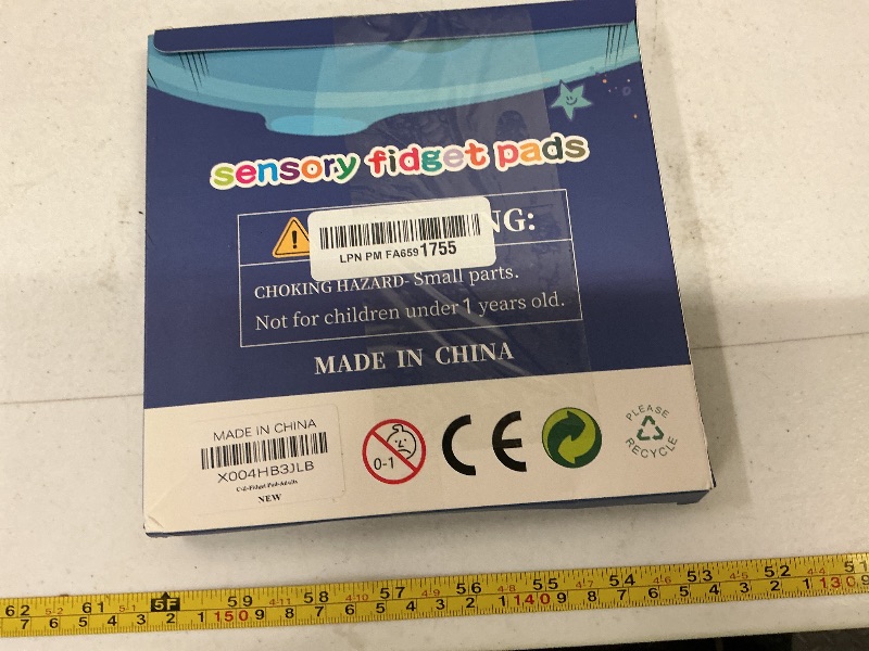 Photo 1 of 4PC Sensory Wall Fidget Toys for Toddler Baby 1-3 Classroom Must Have Sensory Mats for Kid Autism ADHD Quiet Silicone Tactile Pad Desk Toys Calm Down Item Mini Floor Tiles Fidget Autistic Special Need