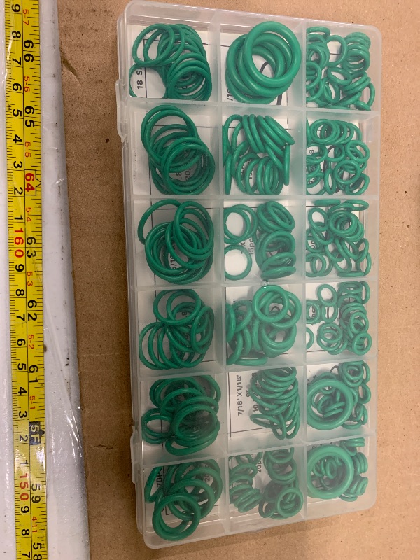 Photo 1 of 270 Pcs Car Air Conditioning O Ring Kit, Seal Rubber O-Rings Assortment O-Ring Assortment Set for Car Repair, Plumbing, Air or Gas Connections