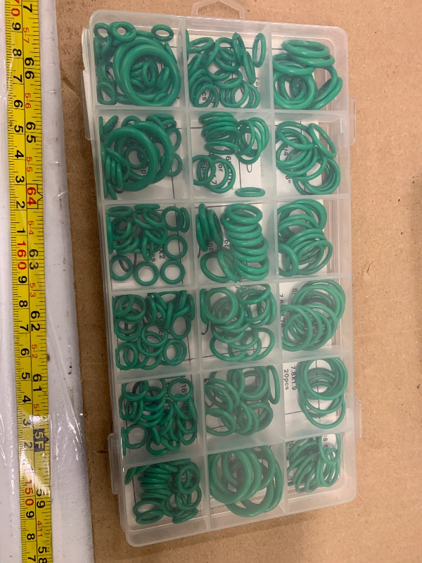 Photo 1 of 270 Pcs Car Air Conditioning O Ring Kit, Seal Rubber O-Rings Assortment O-Ring Assortment Set for Car Repair, Plumbing, Air or Gas Connections