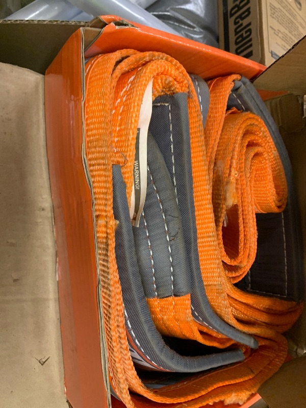 Photo 1 of 2Packs 3”x10Ft Super Sturdy Lift Sling Straps 25000 Lbs Breaking Load Capacity Heavy Duty Lifting Sling Moving Straps Tree Saver Crane Strap Recovery Reusable Straps Tow Strap Pull Hoist Endless Strap