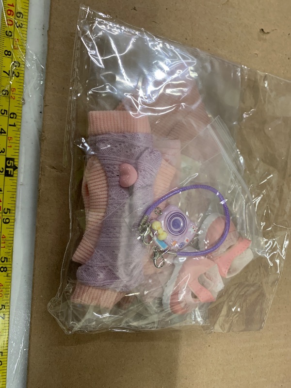 Photo 1 of 17cm Doll Clothes Set (Doll Not Included) Stylish Kawaii Pink Outfit Set 5 Pieces Chic Fashion with Stylish Accessories for Mini Dolls