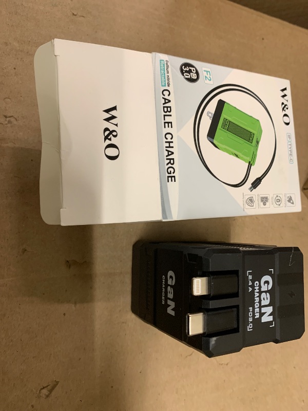 Photo 1 of 2 in 1 GaN Charger 120w, New Scalable Retractable 120w Fast Charger Module, All in 1 Foldable Charging Adapter Wall Plug for Phone, Tablet, Laptops (Black)