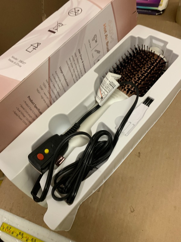 Photo 1 of 1200W Big Size Professional Hair Dryer Brush Blow Dryer Brush in One, 110v-220v Hot Air Straightener Brush for Smooth Frizz-Free Blowout, Fast Dry & Style