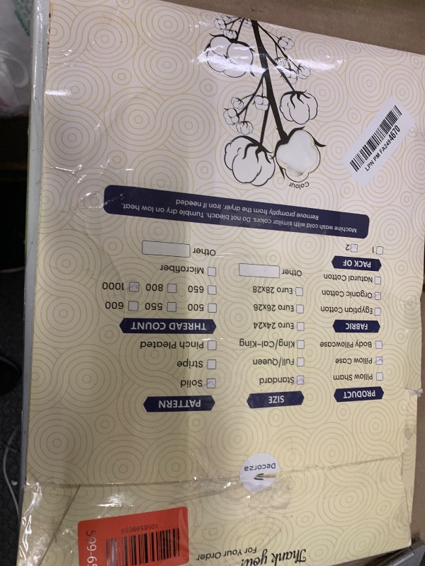 Photo 1 of 100% Organic Cotton Standard Pillowcases – Set of 2 White Luxury 1000 TC Sateen Weave Pillow Covers, Soft & Smooth Hotel Quality, Envelope Closure Style Cotton Pillow Cases (Standard 20"x26", White)