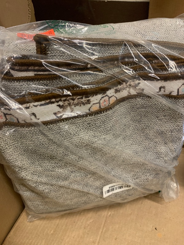 Photo 1 of CRYPTOLITE Vintage Area Rug 5x8 Rugs, Machine Washable Vintage Area Rug Non-Slip Low Pile Large Rug for Living Room, Bedroom, Farmhouse, Dining Room, Orange