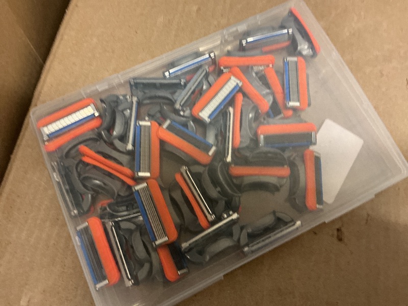 Photo 1 of 36 Pcs Replacement Blades Compatible with GL-Fusion 5 Style Razors (orange), Wet Razors Men's Blades Value Packs