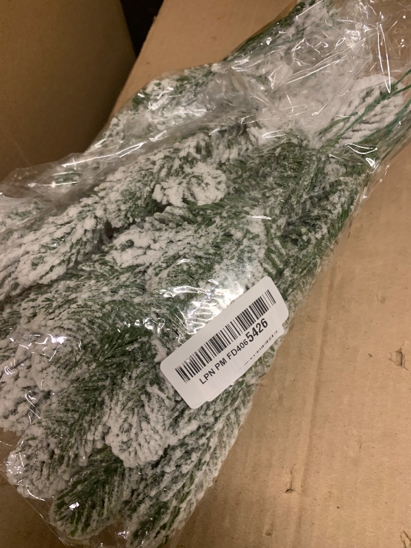 Photo 1 of 24Pcs Snowy Artificial Pine Needles Branches Twigs 10.6" Fake Frosted Pine Picks Greenery Stems Christmas Pine Tree Picks Winter Fir Pine Sprays Sprigs for Crafts Wreaths Garlands Holiday Decor