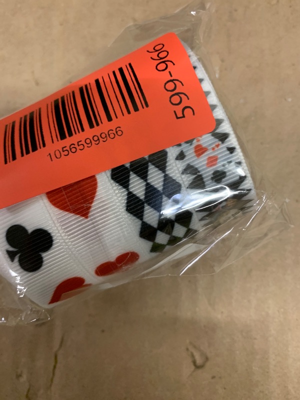 Photo 1 of 4 PCS 20 Yards 3/5" Hearts Block Ribbons Black White Grosgrain Ribbons Diamond Tea Party Ribbon Magic Fabric Ribbon for DIY Gift Support Decoration