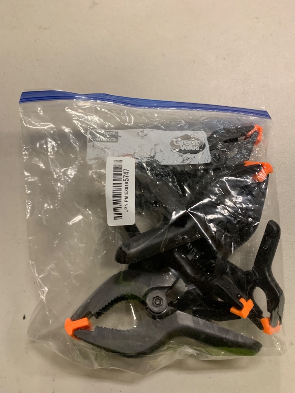 Photo 1 of 10 Pack Spring Clamps Heavy Duty - Assorted Sizes Spring Clips Plastic 6.5 Inches, 4.5 Inches, 3.5 Inches Set - Backdrop Clips Small Clamps For Crafts Woodworking Background