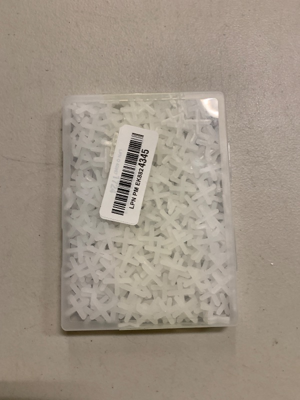 Photo 1 of 1/8 Inch Tile Spacers, 500 Pcs Cross Tile Leveling Clips Floor Wall Plastic Tiles Shim for Various Types of Ceramic Tiles Installation Leveling