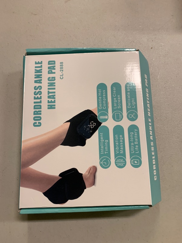 Photo 1 of 2 Pack Cordless Ankle Massager for Pain Relief, Ankle Heating Pads for Pain, Heated Ankle Massager for Pain, Rechargeable Feet Heating Pads, Feet Massage, 3 Heat Levels, 3 Massage Modes