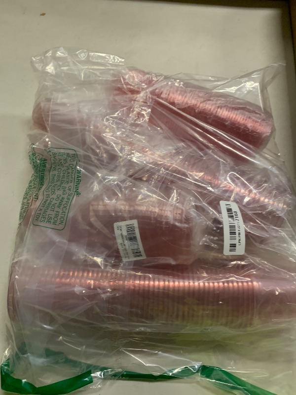 Photo 1 of 100 Sets Disposable Stemless Glasses With Strawless Sip Lids,PET Drinking Cups,Clear Plastic Coffee Cup for Iced Coffee, Smoothie, Cold Beverage, Drink Shop and Christmas Party Supply (Pink, 12 oz)