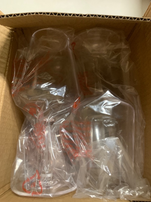 Photo 1 of 20-ounce Unbreakable Wine Glasses-Acrylic Plastic Stem Wine Glasses, set of 6-All Purpose,Red or White Wine Glass,Dishwasher Safe,BPA Free (Clear, Large)