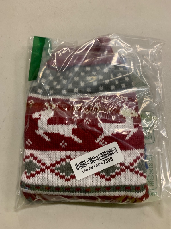 Photo 1 of 2 Pieces Christmas Cat Dog Sweater Christmas Outfit Holiday Sweater for Small Dogs Winter Knitwear Xmas Pet Clothes Warm Reindeer Snowflake for Kitty Puppy(S)