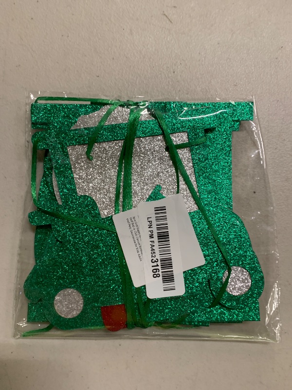 Photo 1 of 2pcs Golf Happy Birthday Banner, Pre-Strung Glitter Golf Ball & Club Cutouts Birthday Banner Sport Themed Party Decorations for Kids Adults