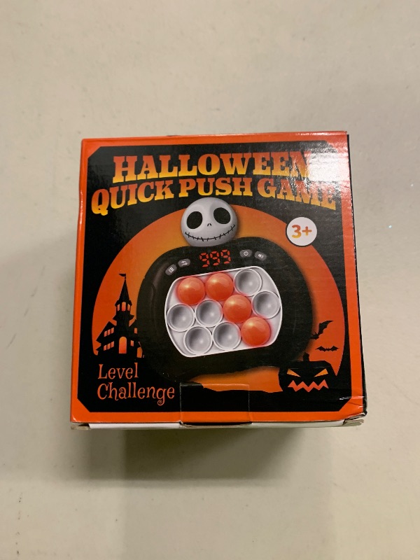 Photo 1 of 2pcs Christmas Pop Push Game Light Up Fidget Toy,Halloween Toys for Boys Grils Teens Age 3-12,Pop Bubble Sensory Toys,Halloween Party Favors Halloween Trick or Treat Gifts (Black-Blue)