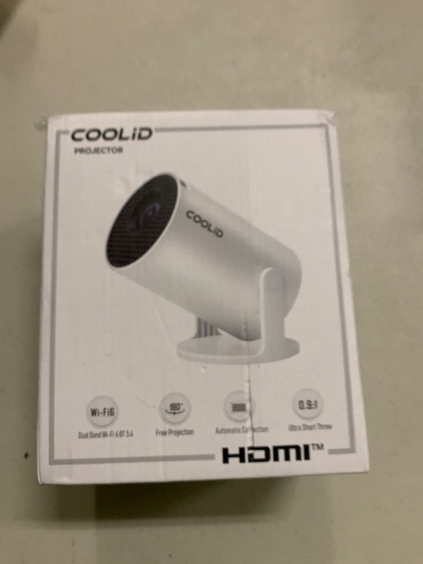 Photo 1 of [Built-in Apps & 2025 Upgraded] Mini Projector Support 4K 1080P Auto Keystone 270° Rotatable with WiFi 6 and Bluetooth 5.4, Projector Portable Compatibile with HDMI/TV Stick/Memory Stick/Laptop-White