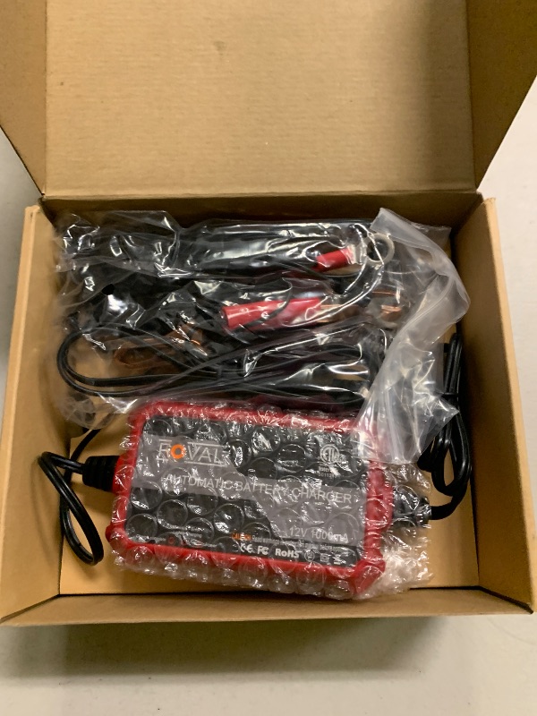 Photo 1 of [2-Pack] FOVAL Fully Automatic Trickle Charger, 1000mA 12V Smart car Battery Charger, Battery Maintainer, Float Charger for Motorcycle Car Lawn Mower Boat SLA ATV Wet Gel Cell Lead Acid Batteries