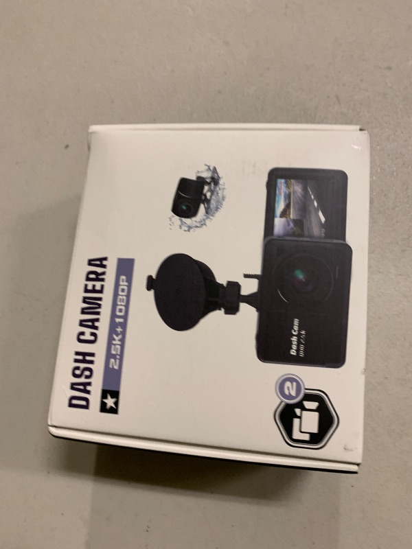 Photo 1 of 2.5K+1080P Mini Dash Cam Front and Rear, Dash Camera for Cars with 32GB SD Card, 2.45 inch IPS Screen, 2 Mounting Ways, Night Vision, WDR, G-Sensor Lock, Loop Recording, Parking Monitor, Black