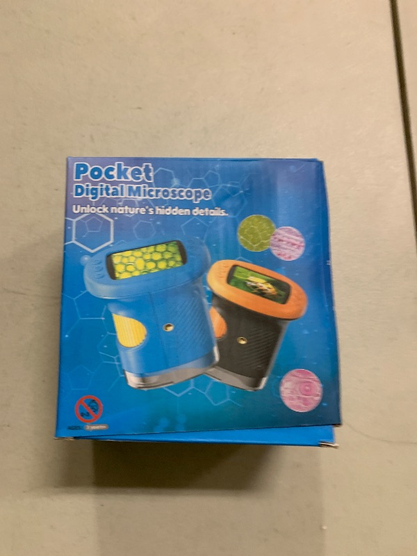 Photo 1 of 1000X Handheld Microscope for Kids, 4K 2.4" Screen Digital Kids Microscopes with 12 Slides, Portable Edu Toys Gifts for Age 3 4 5 6 7 8 9 10 11 12 Year Old Boys Girls Children Students(Blue)