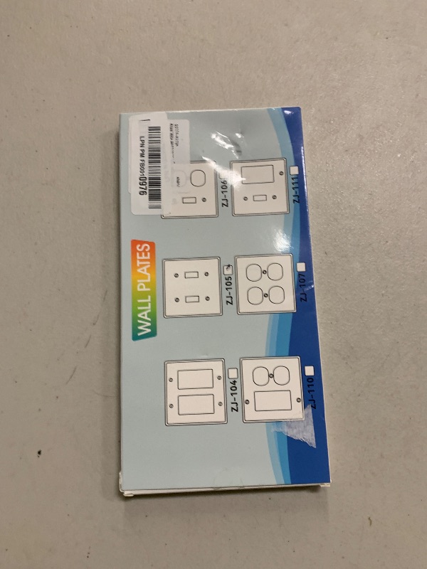 Photo 1 of 4 Pack Toggle Light Switch Wall Plates, Standard Size 2-Gang 4.57" X 4.57", Unbreakable And High Temperature Resistant Double Outlet Cover Plate, White