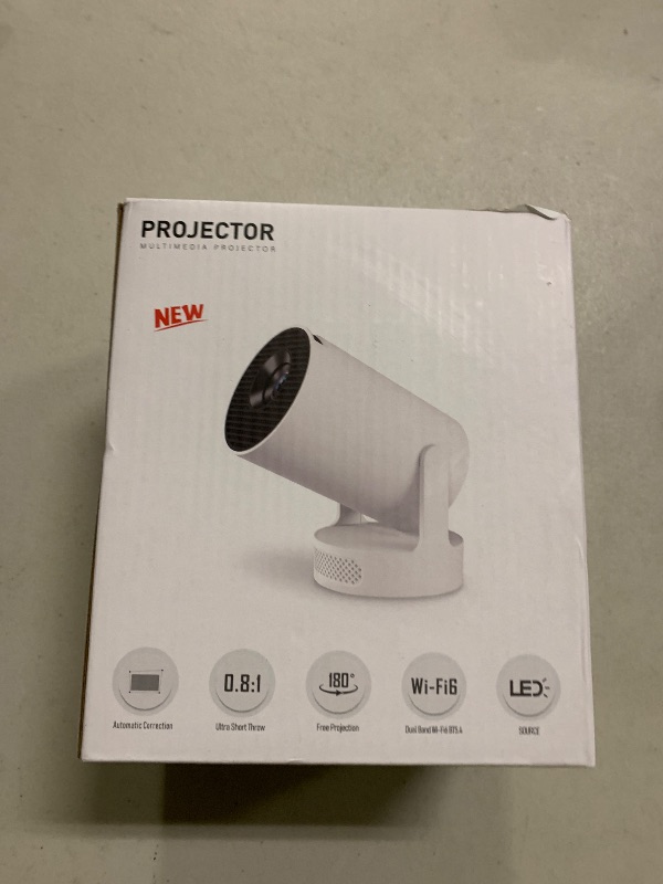 Photo 2 of Mini Portable Projector with 4K Support, Bluetooth 5.4 WIFI6, 5watt Sound Base Speaker, 160 ANSI, Android 11, 210° Rotation , Auto Keystone Correction Video Projector HY300 ULTRA