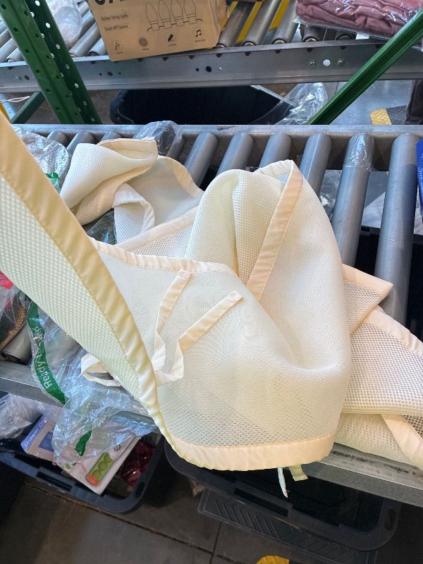 Photo 1 of **SEE CLERK NOTES**
**PARTIAL SET**
 Baby Crib for Newborn, Baby Bassinets Bedside Sleeper with Breathable Mesh & Mattress, Easy Move Crib for Newborns with Lockable Wheels, 4-Adjustable Height Beside Bassinet (Beige)