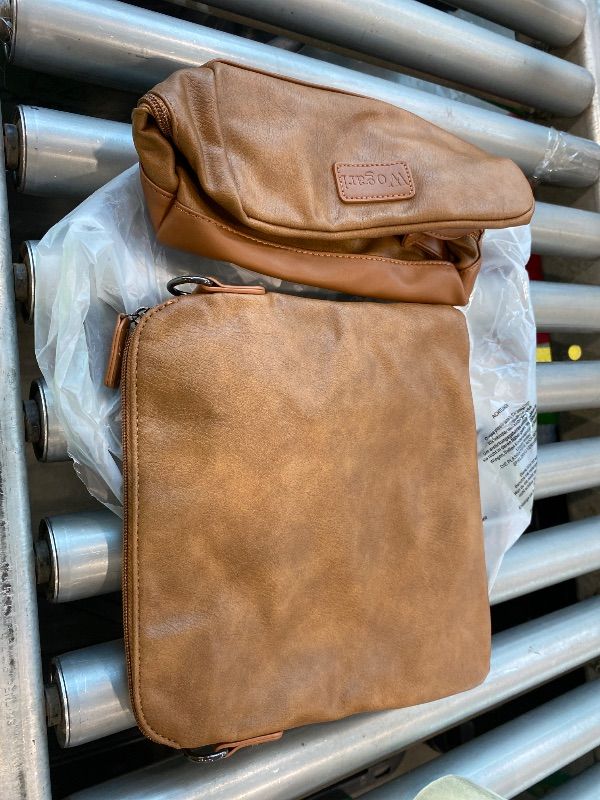 Photo 1 of **Missing**
Wogarl Weekender Bag for Women: 4PCS Faux Leather Large Overnight Travel Duffel with Shoe Compartment & Toiletry Satchel Bags Carry On Duffle Fit 21" Laptop (Light Brown)